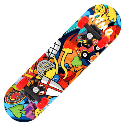 New Cartoon Four-wheel Skateboard Children Beginner Skateboards Maple Wood Deck Skate Board Outdoor Double Rocker Skateboard