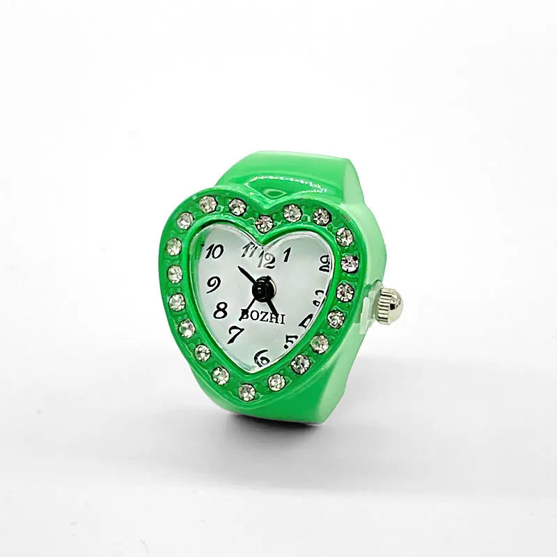 Temperament Women Love Lovers Finger Watch Small Cute Small Dial Flash Diamond Fashion Watch