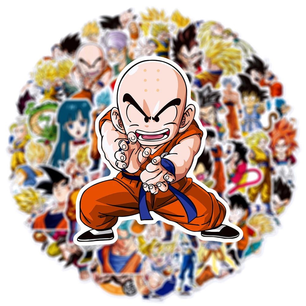 10/30/50pcs Classic Japan Anime Dragon Ball Stickers Kids Decals Toy DIY Laptop Water Bottle Phone Cool Cartoon Son Goku Sticker