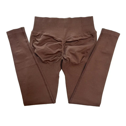 No Logo Scrunch Bum Gym Legging for Women Low Waistband Seamless Yoga Legging Workout Yoga Pants Push Up Sports Tights