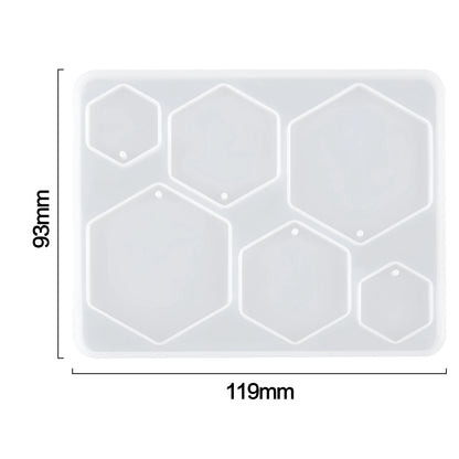 Geometric Earring Pendant Silicone Mold Round Epoxy Resin Mould For DIY Ornaments Keychain Necklace Charms Epoxy Resin Crafts