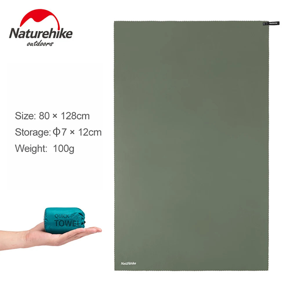 Naturehike Quick Drying Absorbent Bath Towel, Backpacking Hiking, Swimming Towel Compact Travel, Breathable Beach Gym Yoga Towel