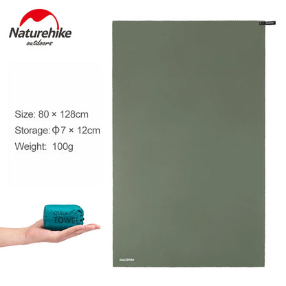 Naturehike Quick Drying Absorbent Bath Towel, Backpacking Hiking, Swimming Towel Compact Travel, Breathable Beach Gym Yoga Towel