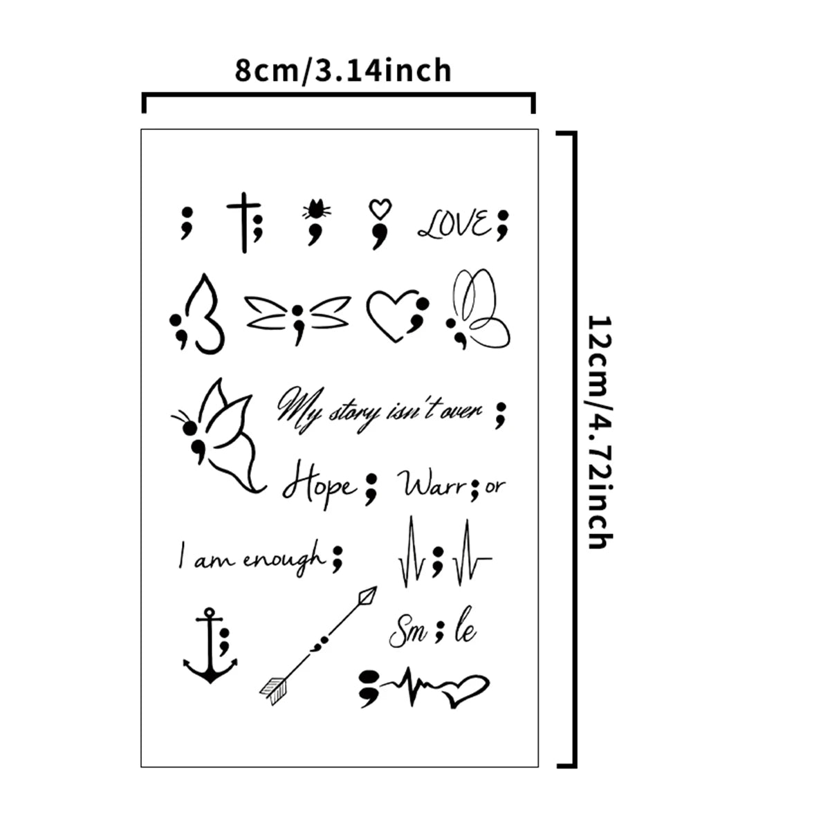 Small Pattern Waterproof Temporary Tattoo Stickers, Long-lasting Waterproof for One to Two Weeks, Finger Tattoos for Women.