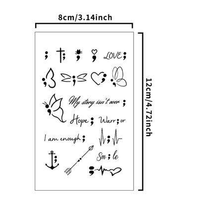 Small Pattern Waterproof Temporary Tattoo Stickers, Long-lasting Waterproof for One to Two Weeks, Finger Tattoos for Women.