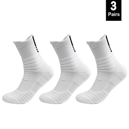 1/3 Pairs Anti-slip Football Socks Men Cotton Sock Short Long Tube Soccer Basketball Sport Socks Breathable Deodorous Sock 39-45