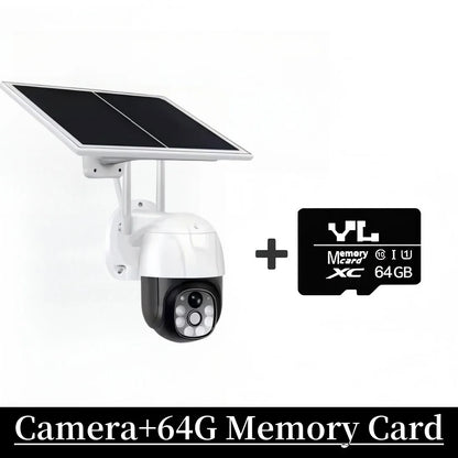 WiFi PTZ Camera Outdoor Wireless Solar IP Camera 4MP HD Built-in Battery Video Surveillance Camera Long Time Standby iCsee APP