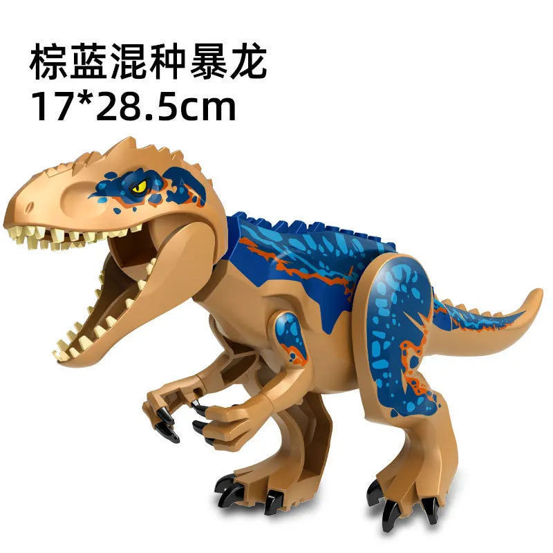 Jurassic World 3 Brutal Raptor Building Blocks Dinosaur Bricks Tyrannosaurus Indominus I-Rex Assemble Toy For Children