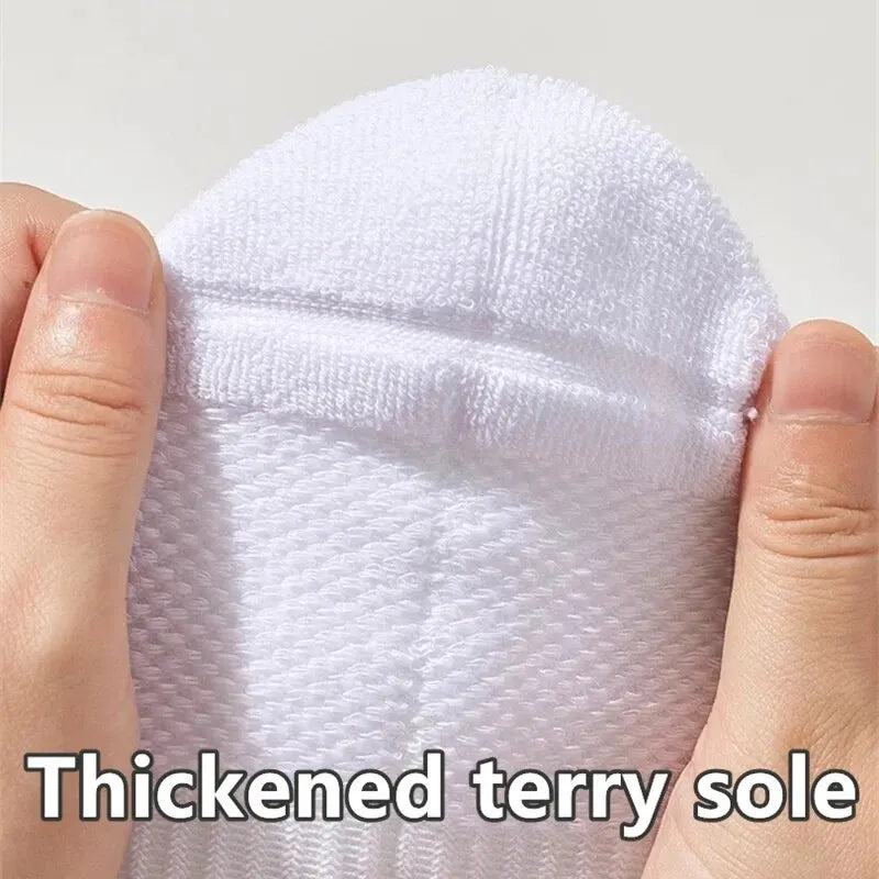 6 Pairs Moisture Wicking Sports Socks with Cushioned Bottoms Perfect for Running and Professional Sports