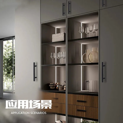 Black Gold Cupboard Handle Brushed Stainless Steel Kitchen Cabinet Door Knob Furniture Drawer Pull  Hardware Pulls  Bar Handle