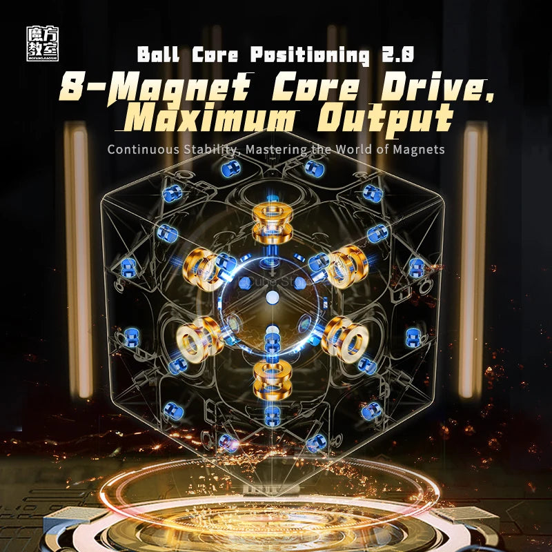 [ECube] MoYu RS3M V5 3x3x3 Magnetic Magic Cube Ball Core Professional Cubo Magic Speed 3x3 Cube RS3M Moyu Cubing Puzzle Toys
