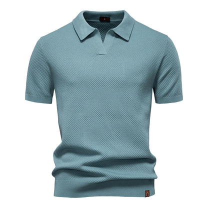 2025 New Summer Premium Solid Color Men's Golf Polo Shirt for Collared Breathable Fabric Social Casual Top Male Polo Shirts