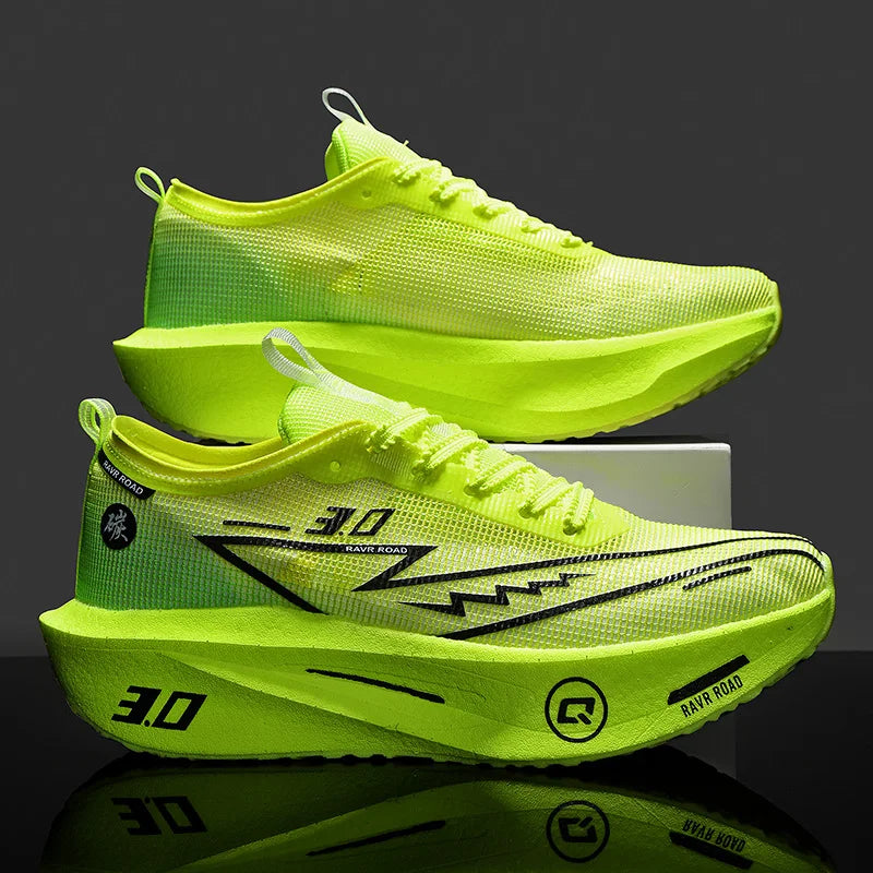 Men's Sports Shoes Full Palm Carbon Plate Running Shoes Men's and Women Marathon Racing Shock-absorbing Athletics Training Shoes