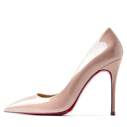 Heels For women 2025 Trend Leather Luxury Red Bottom High Heels 12cm Pointed Toe Stiletto Pumps Elegant Sexy Party Wedding Shoes