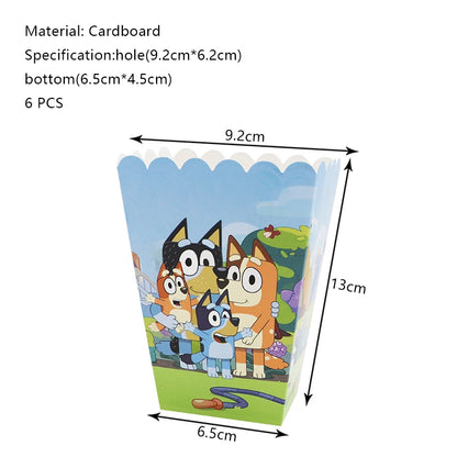 New Bluey Birthday Party Decoration Latex Balloons Bingo Aluminum Film Balloon Disposable Tableware Kids Event Supplies Backdrop