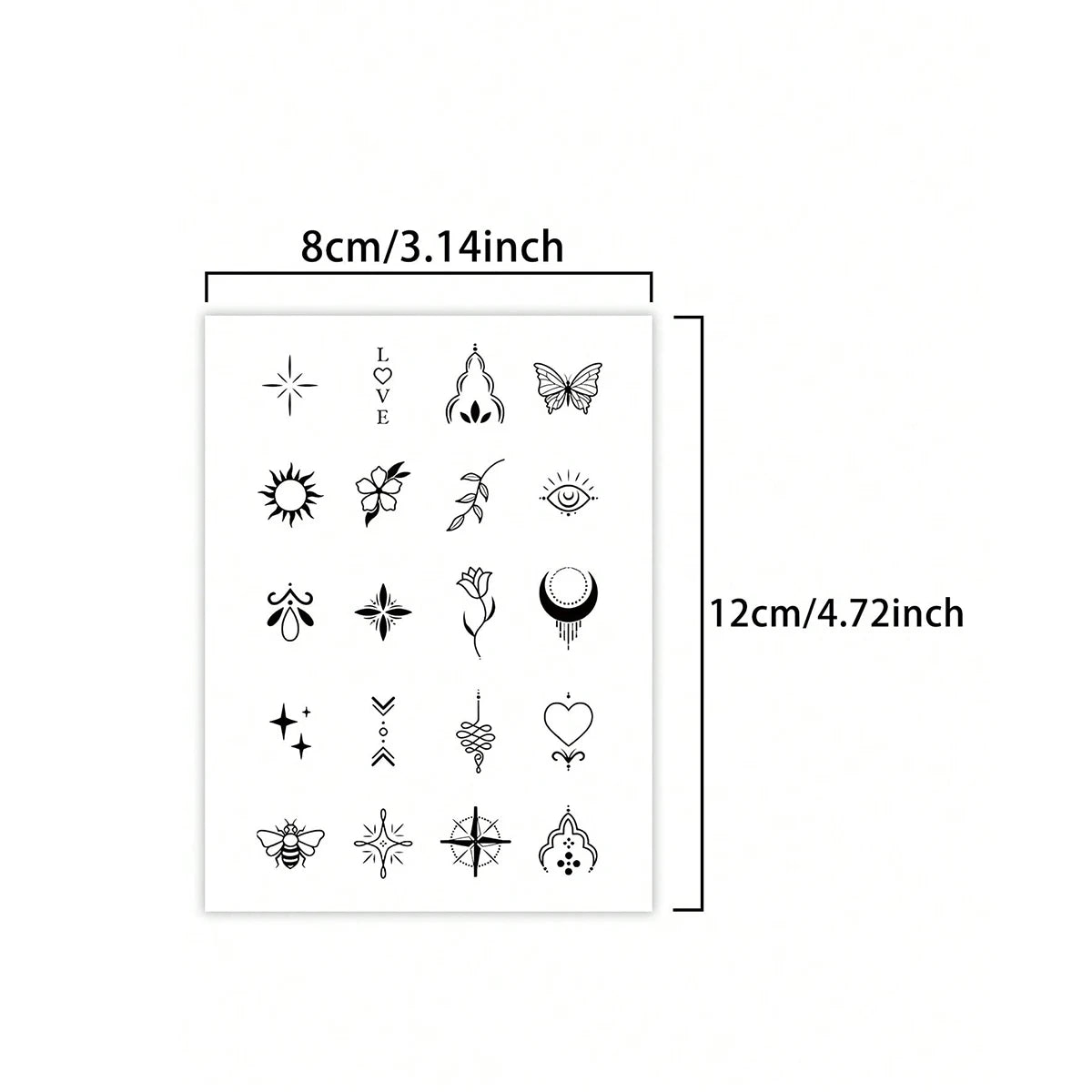 Small Pattern Waterproof Temporary Tattoo Stickers, Long-lasting Waterproof for One to Two Weeks, Finger Tattoos for Women.