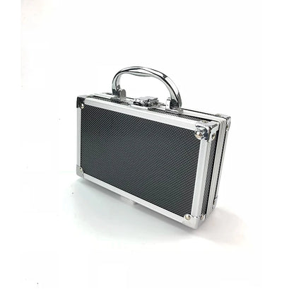Portable Aluminum Alloy Tool Box Shockproof Toolbox Suitcase Impact Resistant Safety Instrument Case Storage Box Sponge Lining
