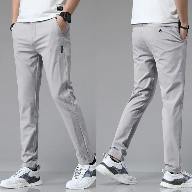 2024 Spring Summer Ultra-thin Men's Stretch Slim Straight Casual Pants High Quality Fashion Breathable Golf Sports Trousers