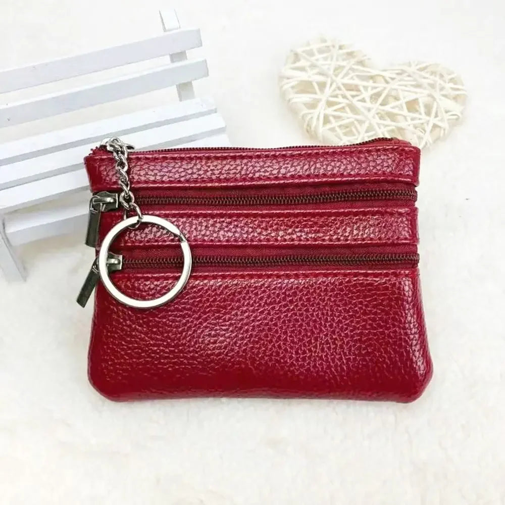 Fashion Leather Coin Purse Women Small Wallet Change Purses Mini Zipper Money Bags Children's Pocket Wallets Key Holder
