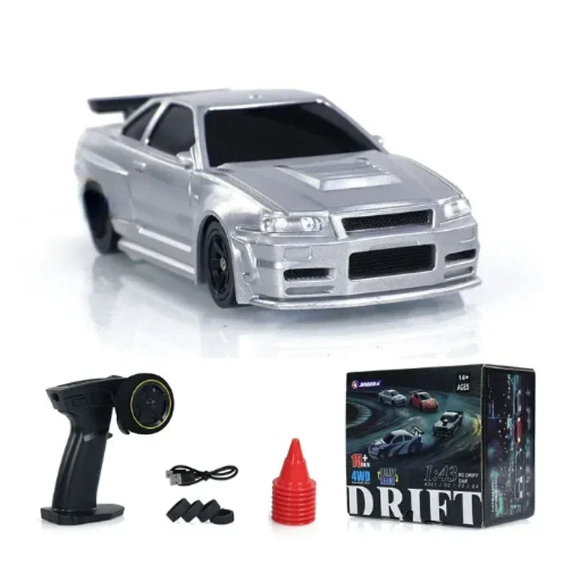 2.4G RC Drift Car 1/43 4WD Remote Control Car High Speed Four Wheel Drive Radio Controlled Mini Racing Car Model Boys Toys Gifts