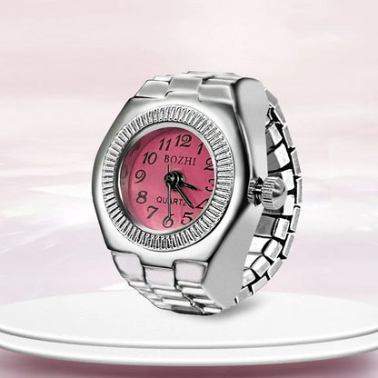 Ring Watch New Hot Selling Creative Alloy Shell Finger Circular Dial Couple Men And Women