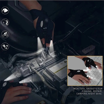 Fishing Equipment Accessories Glove With Led Fingerless Cycling Gloves With Lights Gloves for Light Fingers Mittens Apparel