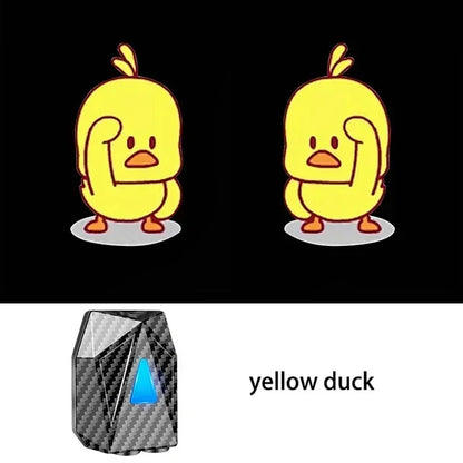 Novelty Cartoon Car Light Wireless Dynamic Projector LED Car Door Lamp Children Animetion Atmosphere Decor Light Warning Welcome