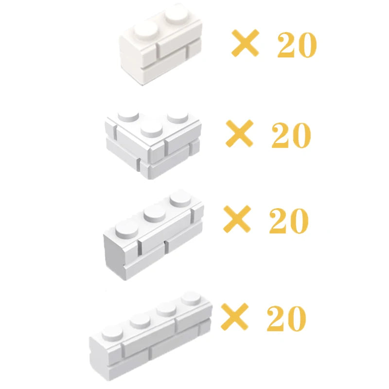 DIY Building Blocks Figures City MOC Thick Wall Bricks Educational Creative Toys for Children Size Compatible with All Brands