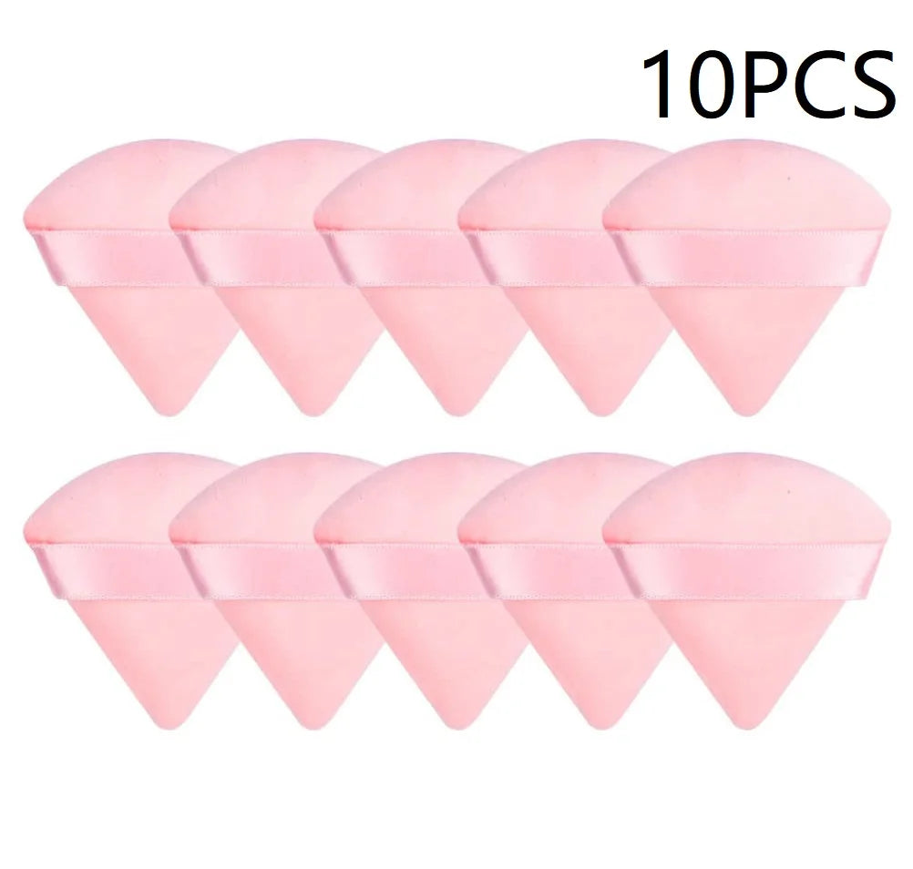10PCS Puff Triangle Makeup Beauty Sponge Puff Triangle for Powder Makeup Blender Finger Puff Make Up Accessories Cosmetics PF03