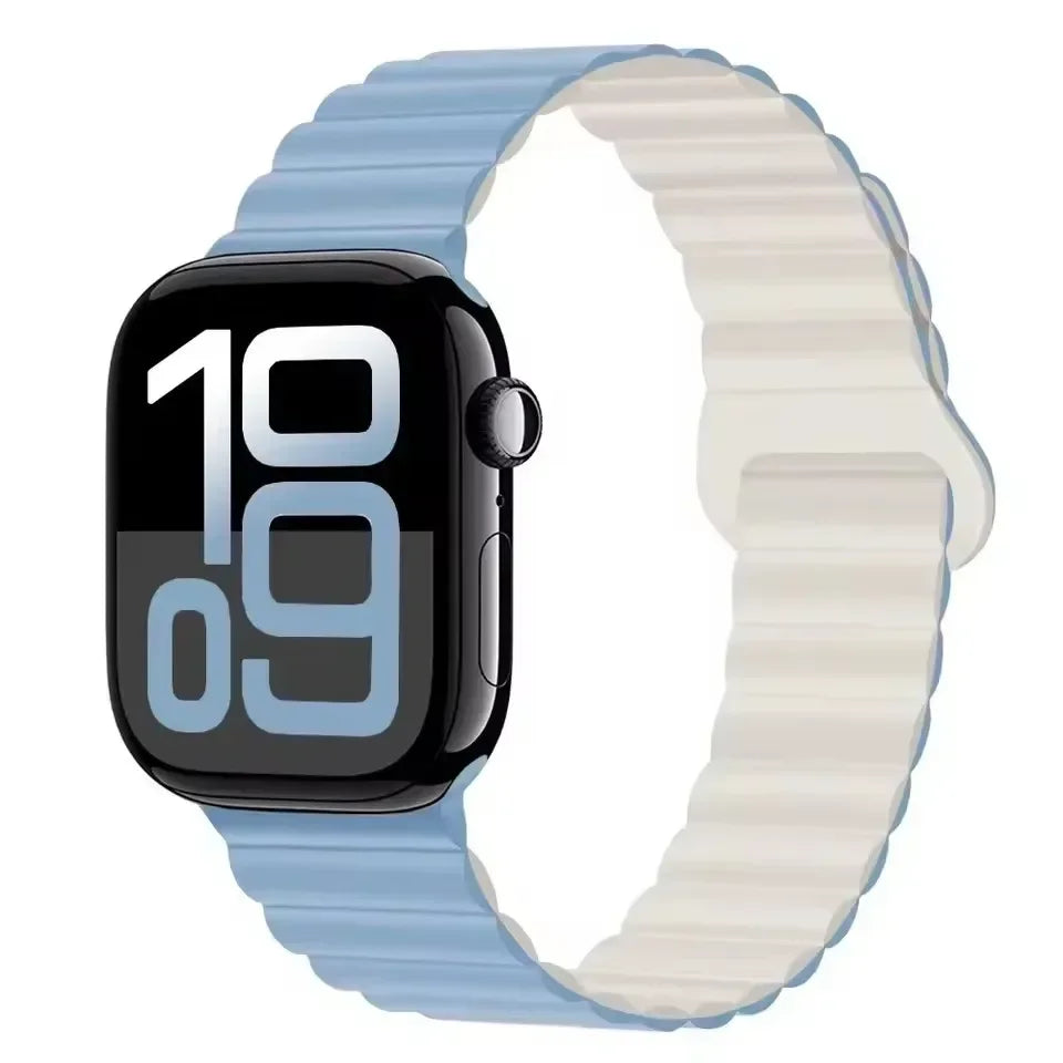Magnetic Strap For Apple Watch Bands 46mm 42mm 49mm 45mm 44mm 41mm Silicone Sport Bracelet iWatch Series ultra 10 9 8 7 6 5 SE