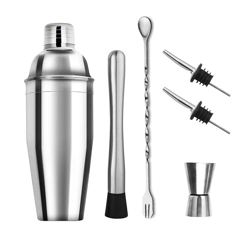 1/3/6/9/11pcs Cocktail Shaker Set Stainless Steel Bartender Kit Cocktail Mixer Wine Martini Boston Shaker Party Bar Tools