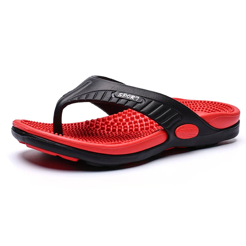 Massage Flip Flops for Men Summer Breathable Beach Shoes Sandals 46 Men Luxury Flip Flops Breathable Plus Big Size Men Slippers