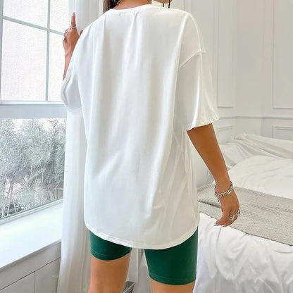 Women's Pajamas Sets Casual Loose T-Shirt Tight Shorts Slim Outside Homewear Comfortable Breathable Beautiful Stylish Trendy