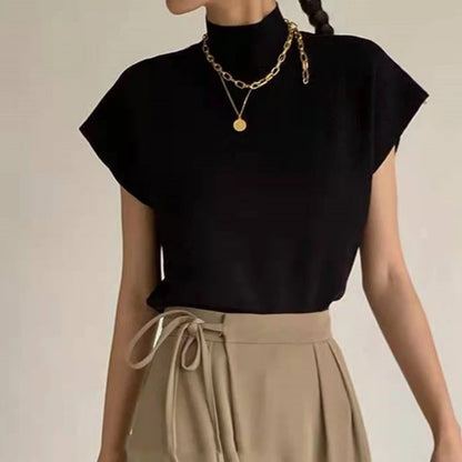 Summer Fashion Woman Vintage Blouse 2024 Stylish Elegant Knitted Shirts and Tops Women's Clothing Blusas Para Mujer 20397