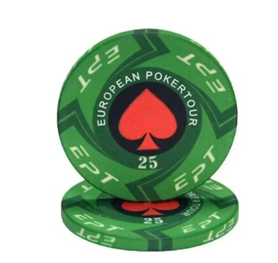 10 Pcs Portable Convenient Professional Sports Ceramic Chips Chess Poker Match Club Special Entertainment Equipment