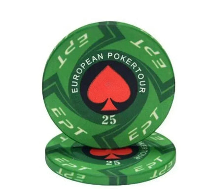 10 Pcs Portable Convenient Professional Sports Ceramic Chips Chess Poker Match Club Special Entertainment Equipment