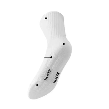 10pairs Socks Men's Cotton Deodorant Winter Towel Bottom with Velvet Mid-tube White Stockings Thickened Sports Basketball Socks