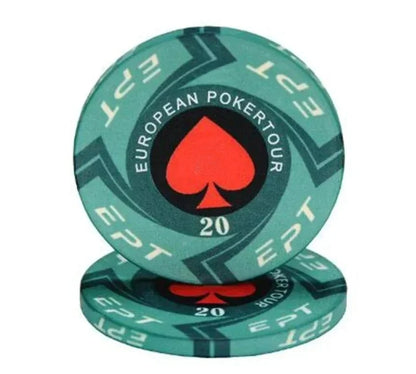 10 Pcs Portable Convenient Professional Sports Ceramic Chips Chess Poker Match Club Special Entertainment Equipment