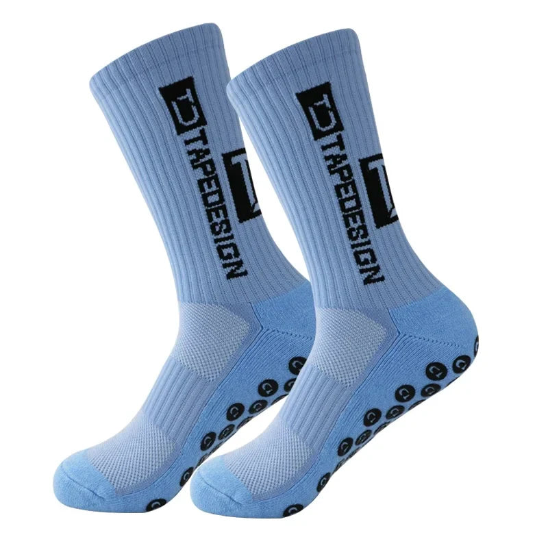 Professional Anti-slip Football Socks Men Women Non-slip Soccer Basketball Tennis Sport Socks Grip Cycling Riding Socks 1 Pair