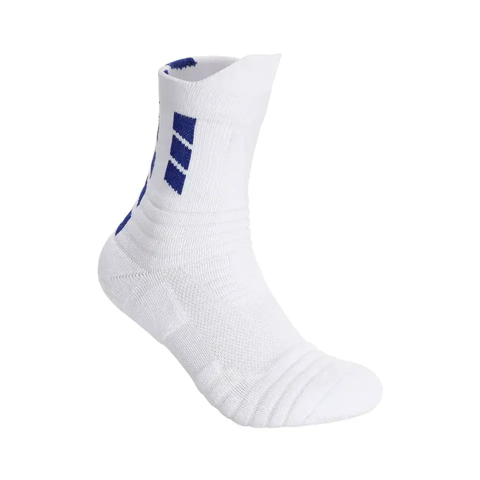 Veidoorn High Quality Sport Socks for Men Mid Calf Length Running Basketball Socks Thicken Non Slip Camping Cycling Stocking