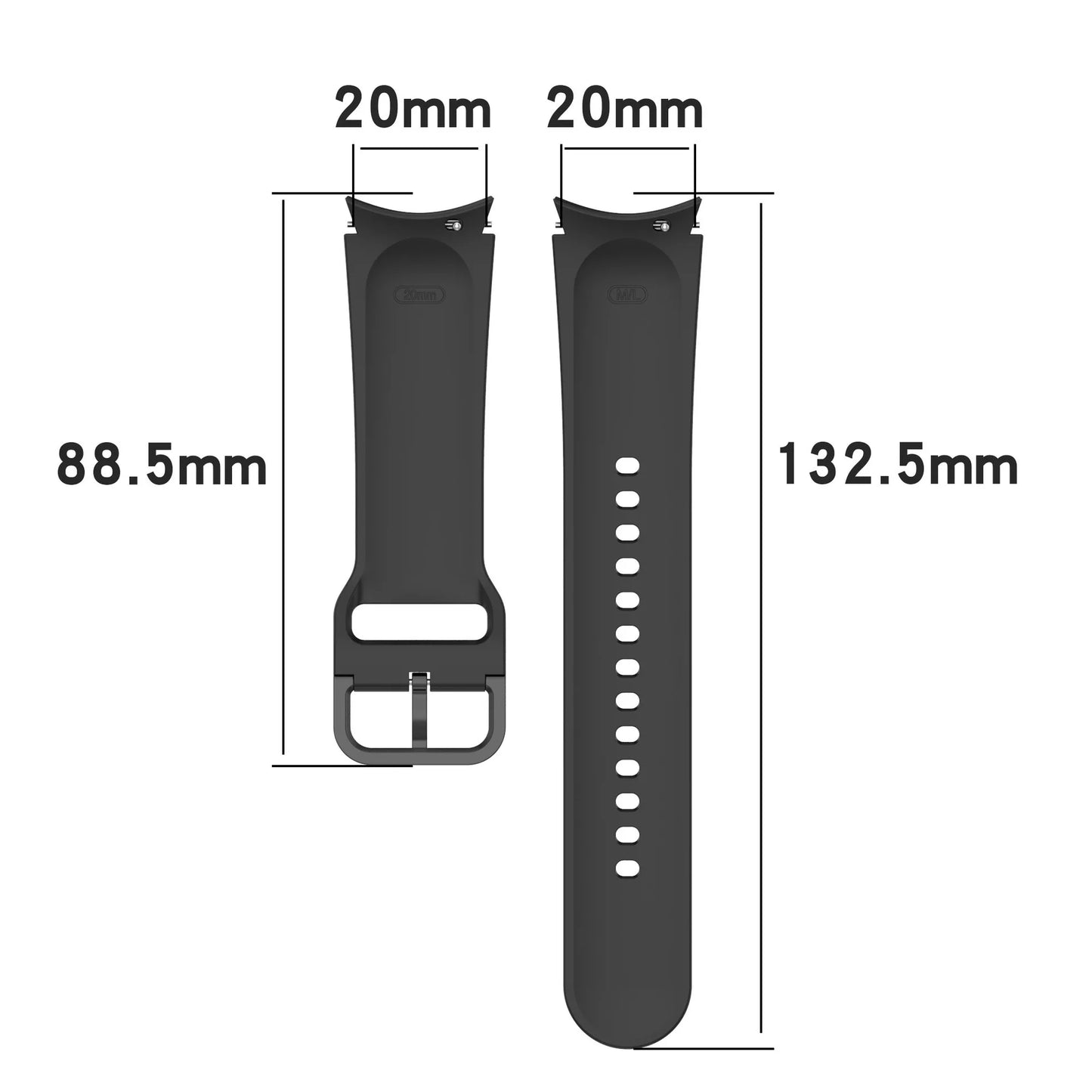 Silicone Strap For Samsung Galaxy Watch 7 6 5 4 44mm 40mm pro 45mm Sport 20mm Watchband Bracelet Galaxy Watch6 Classic 43mm 47mm