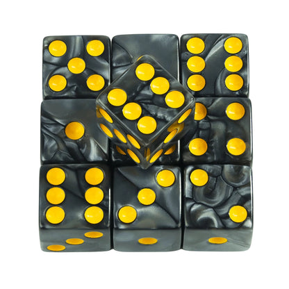 Marble D6 Game Dice 10PCs Square Corner 16MM Math Entertainment Acrylic Gambling Tool Dice
