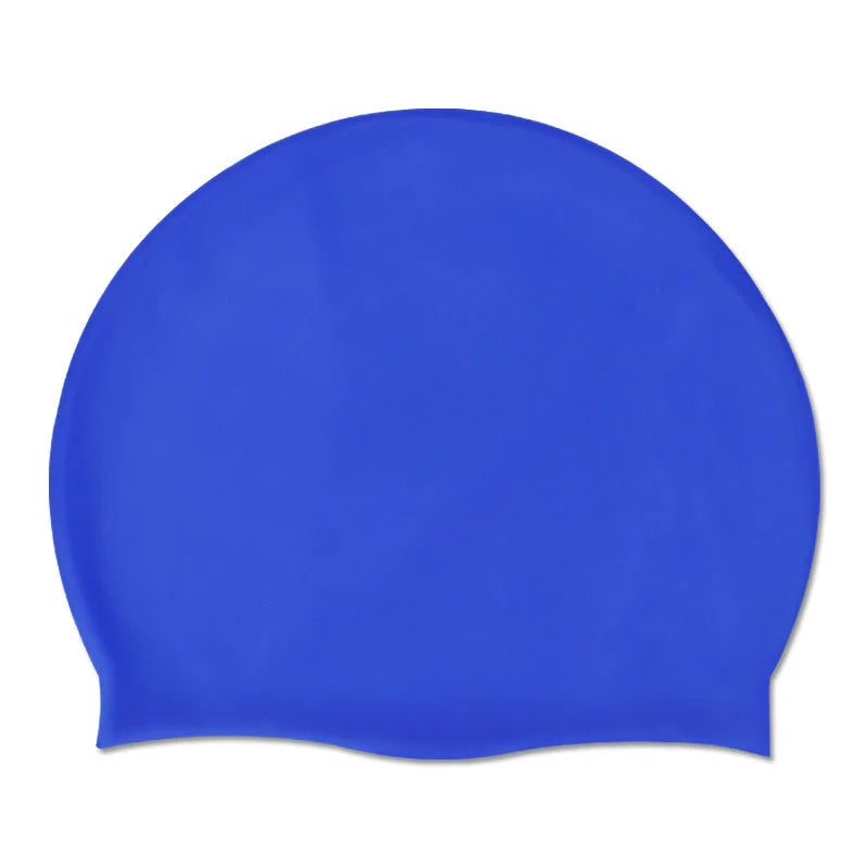 Unisex Adult Silicone Swim Cap Waterproof Swimming Hat Non Slip Bathing Pool Hat Elastic Silicone Cap for Long and Short Hair