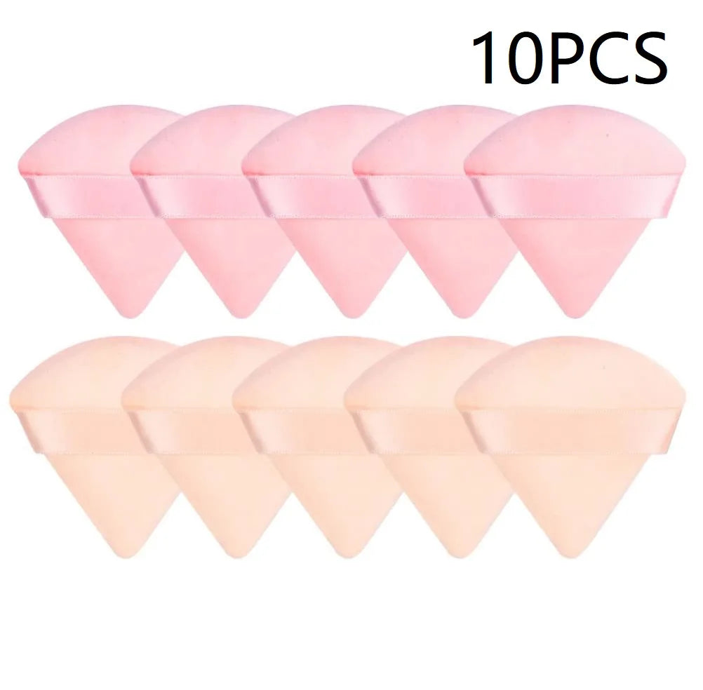 10PCS Puff Triangle Makeup Beauty Sponge Puff Triangle for Powder Makeup Blender Finger Puff Make Up Accessories Cosmetics PF03