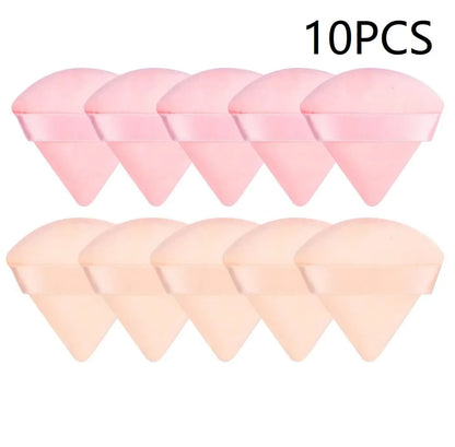 10PCS Puff Triangle Makeup Beauty Sponge Puff Triangle for Powder Makeup Blender Finger Puff Make Up Accessories Cosmetics PF03