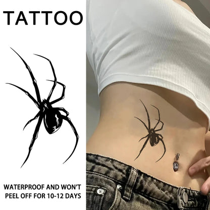 Spider Waterproof Temporary Tattoo Stickers, Long-lasting Waterproof for One to Two Weeks, For Arm, Leg.