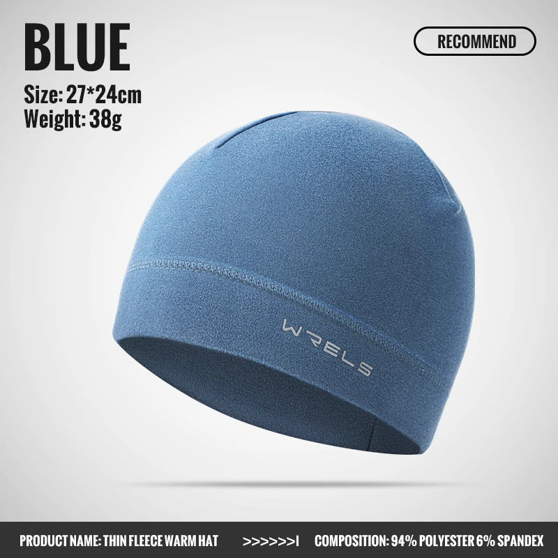 WRELS?Winter Cycling Cap Windproof Keep Warm Skiing Cap Road Cycling Warm Hat Snow Outdoor Sport Thermal Fleece Running Headband