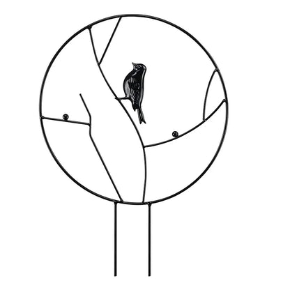 1Pc Garden Plant Support Stake Stand Round Vine Climbing Rack Ironheart-Shaped Flower Plant Trellis Support Frame Garden Decor