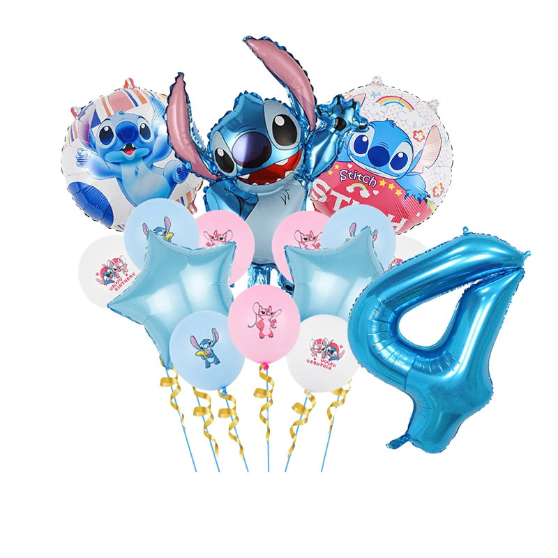 Disney Stitch Birthday Party Balloons Lilo & Stitch Balloon Sets Baby Shower for Kids Birthday Party Decorations Supplies Gifts