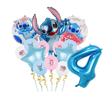 Disney Stitch Birthday Party Balloons Lilo & Stitch Balloon Sets Baby Shower for Kids Birthday Party Decorations Supplies Gifts